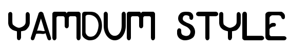 Yamdum Style font preview